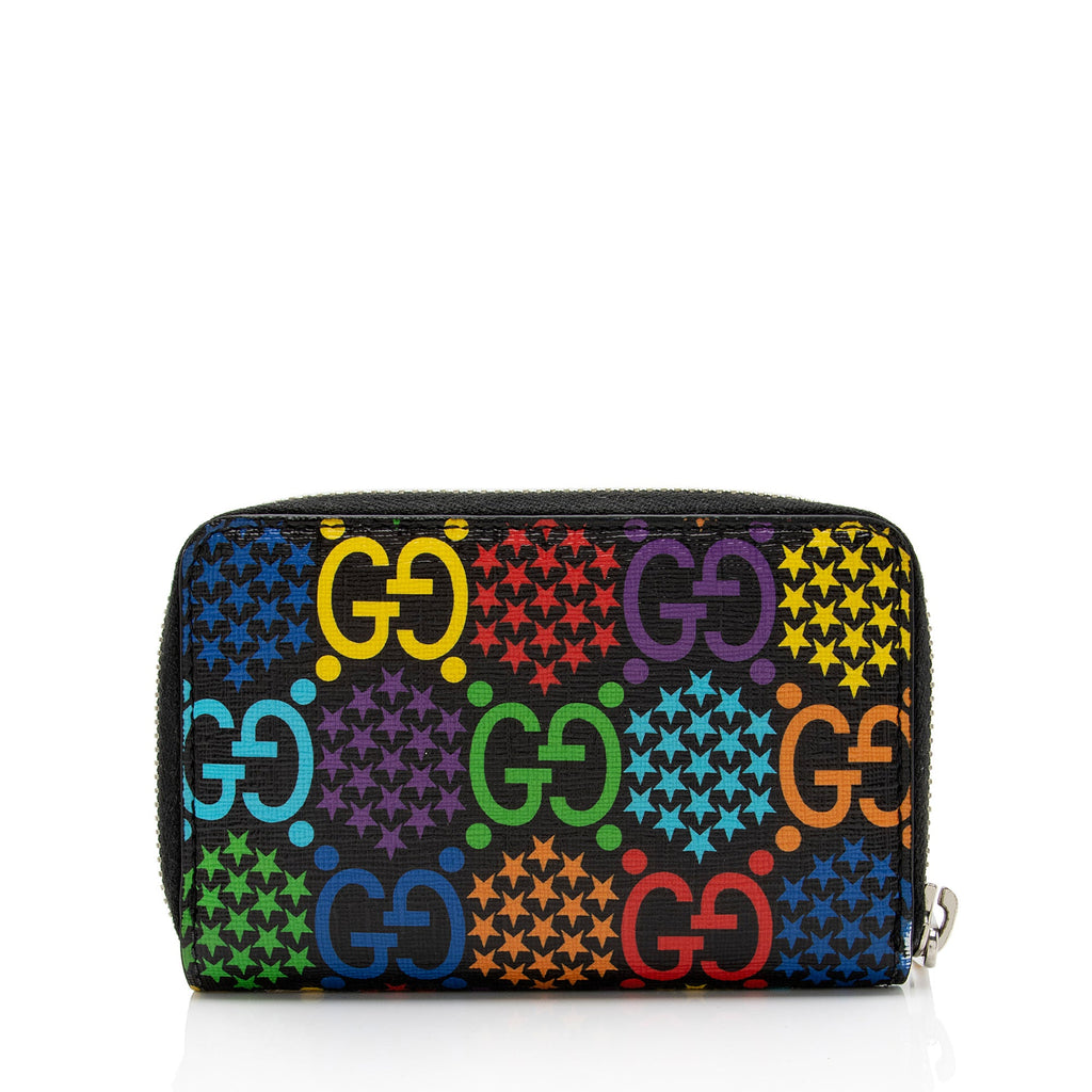 Gucci GG Supreme Psychedelic Zip Around Card Case (SHF-tdCiWf)