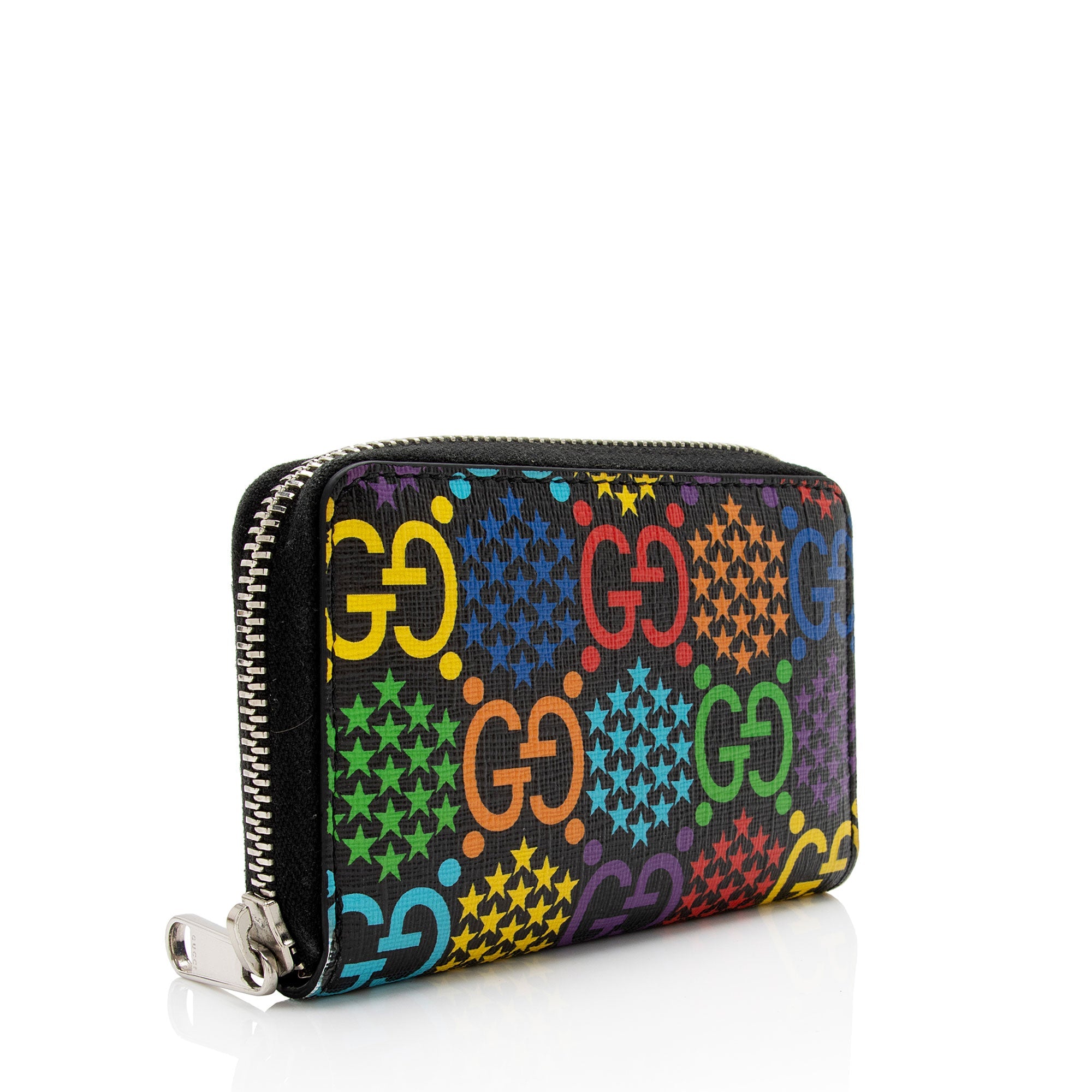 Gucci GG Supreme Psychedelic Zip Around Card Case (SHF-tdCiWf)