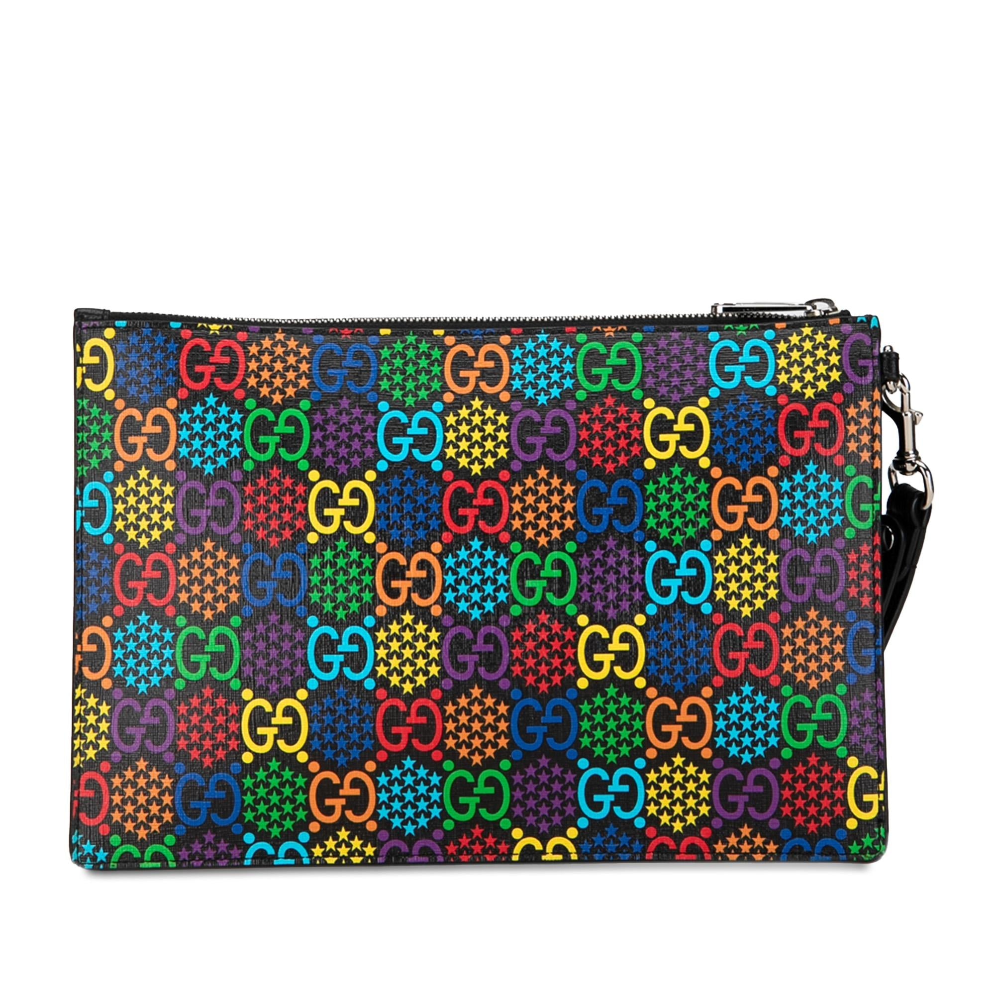 Gucci GG Supreme Psychedelic Zip Clutch (SHG-BbyHzE)