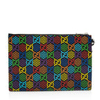 Gucci GG Supreme Psychedelic Zip Wristlet (SHF-20081)
