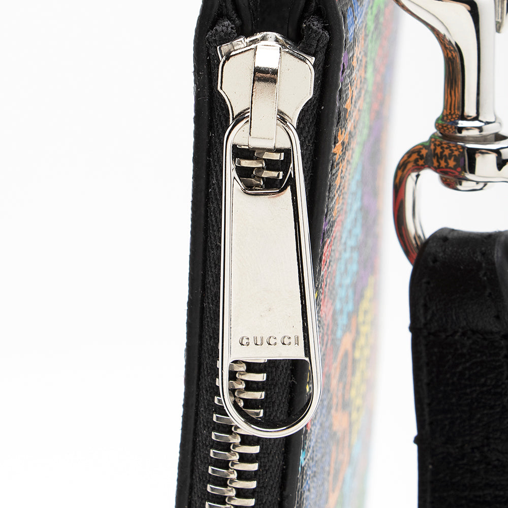 Gucci GG Supreme Psychedelic Zip Wristlet (SHF-20081)