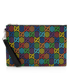 Gucci GG Supreme Psychedelic Zip Wristlet (SHF-20228)