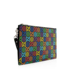 Gucci GG Supreme Psychedelic Zip Wristlet (SHF-20228)