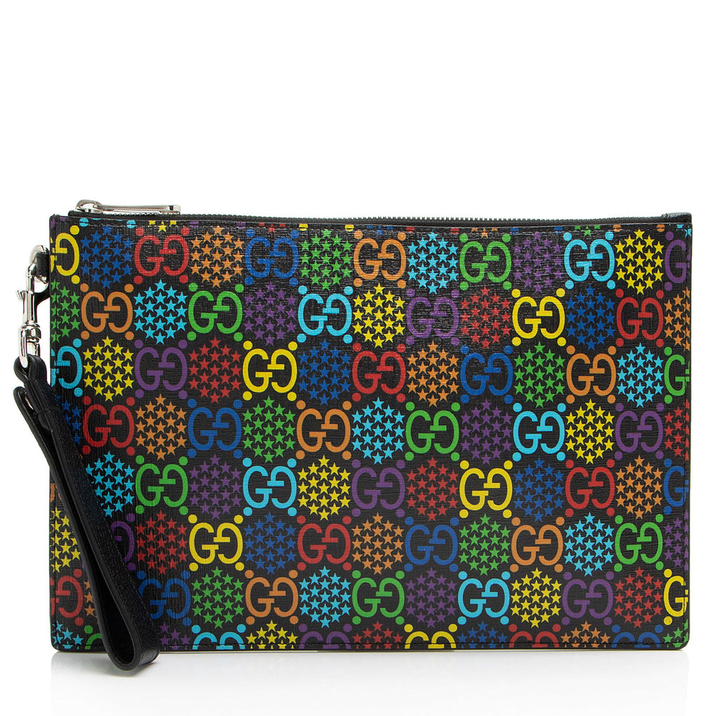 Gucci GG Supreme Psychedelic Zip Wristlet