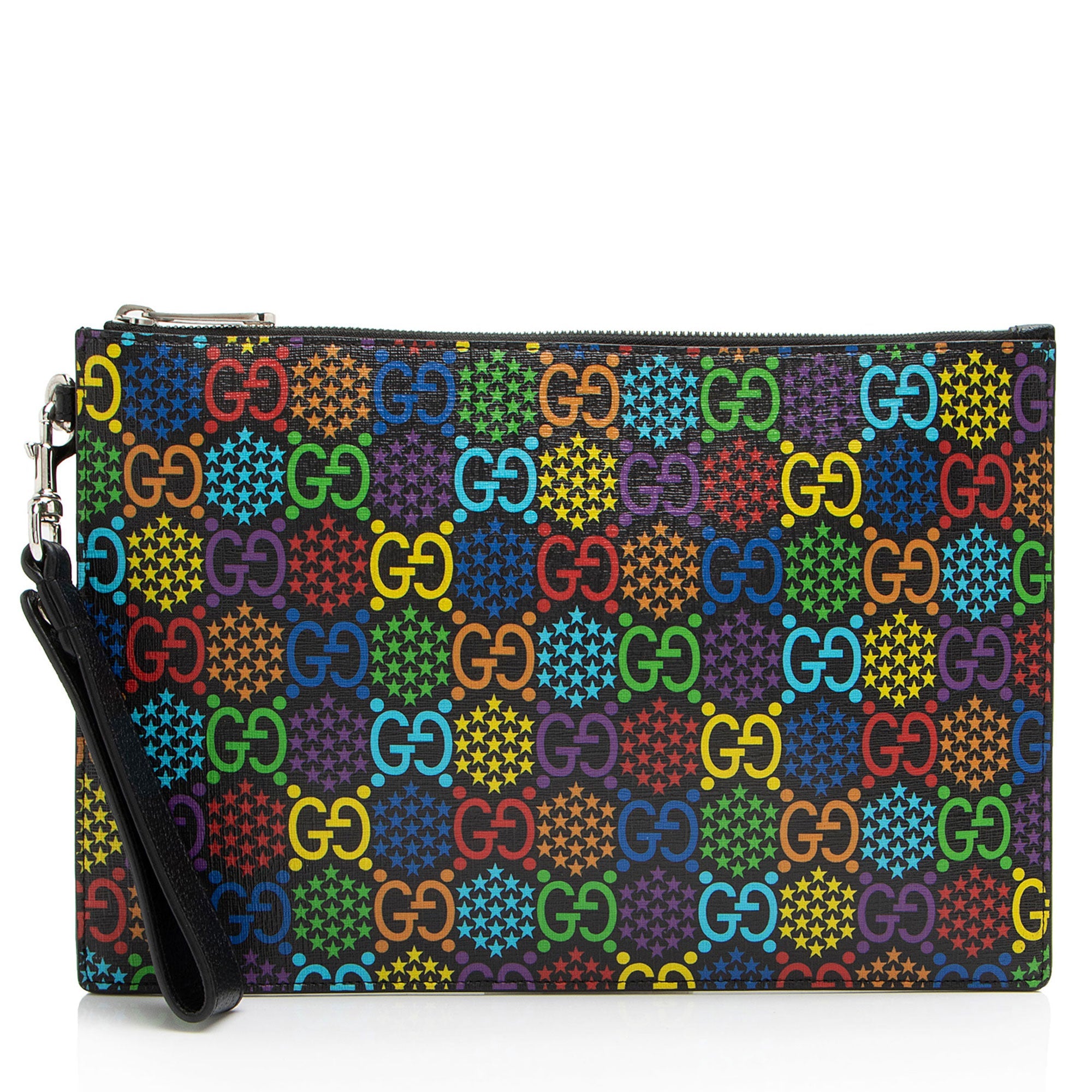 Gucci GG Supreme Psychedelic Zip Wristlet