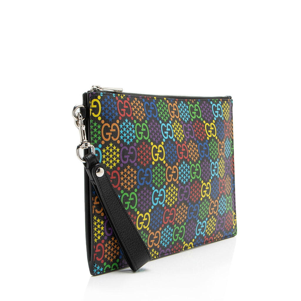 Gucci GG Supreme Psychedelic Zip Wristlet