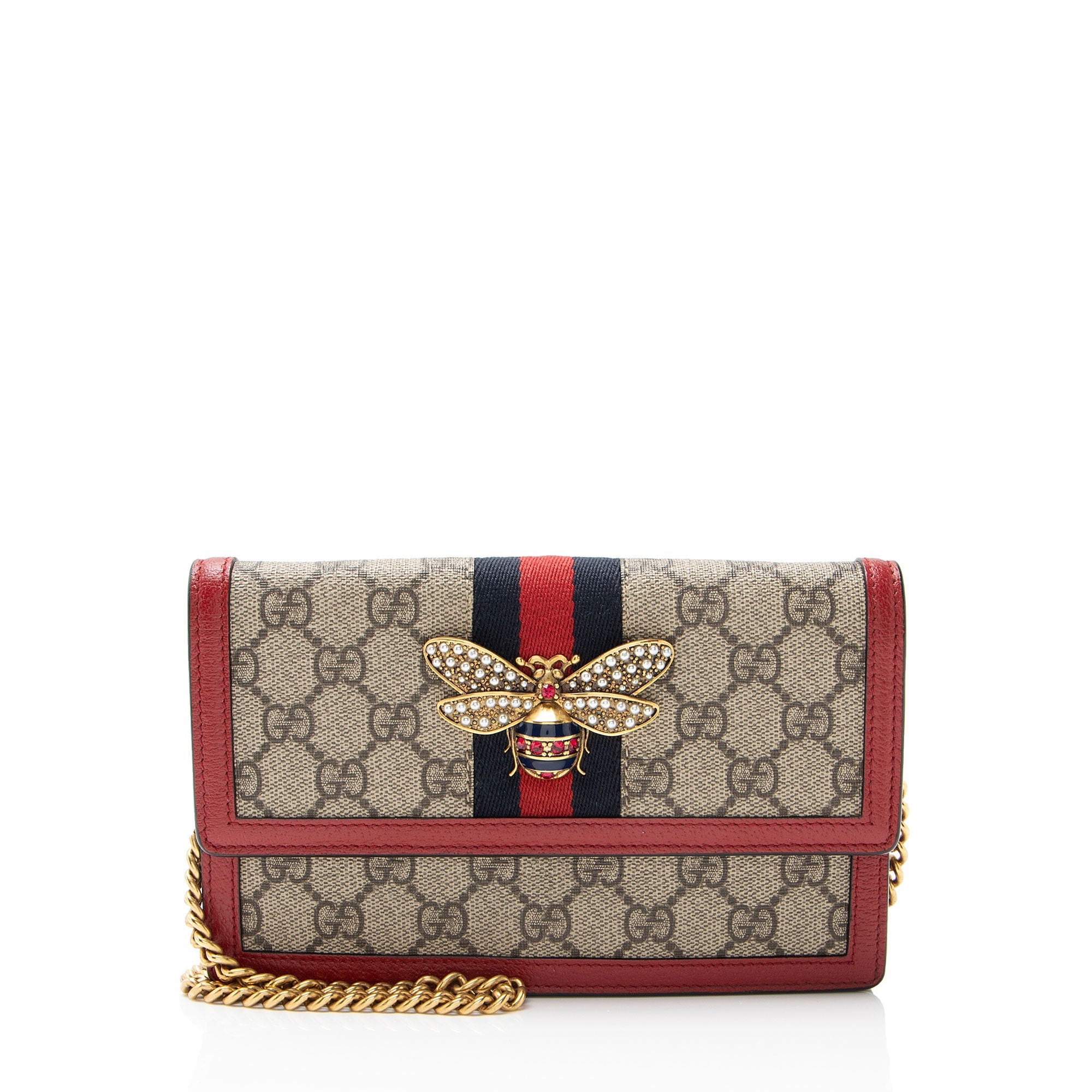Gucci GG Supreme Queen Margaret Wallet on Chain