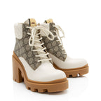 Gucci GG Supreme Quilted Calfskin Combat Boots - Size 8 / 38 (SHF-TXmeiw)