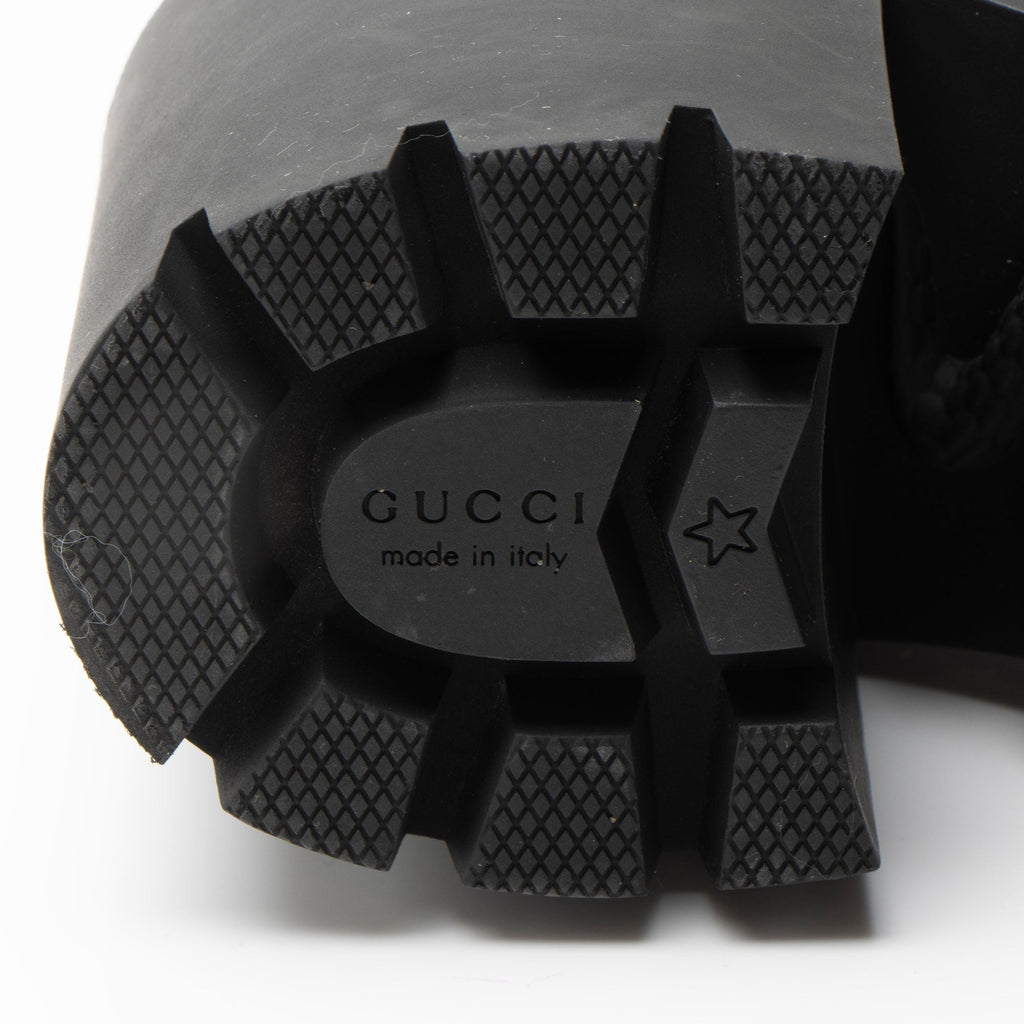Gucci GG Supreme Quilted Calfskin Combat Boots - Size 8 / 38