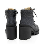 Gucci GG Supreme Quilted Calfskin Combat Boots - Size 9 / 39 (SHF-FX4r8v)