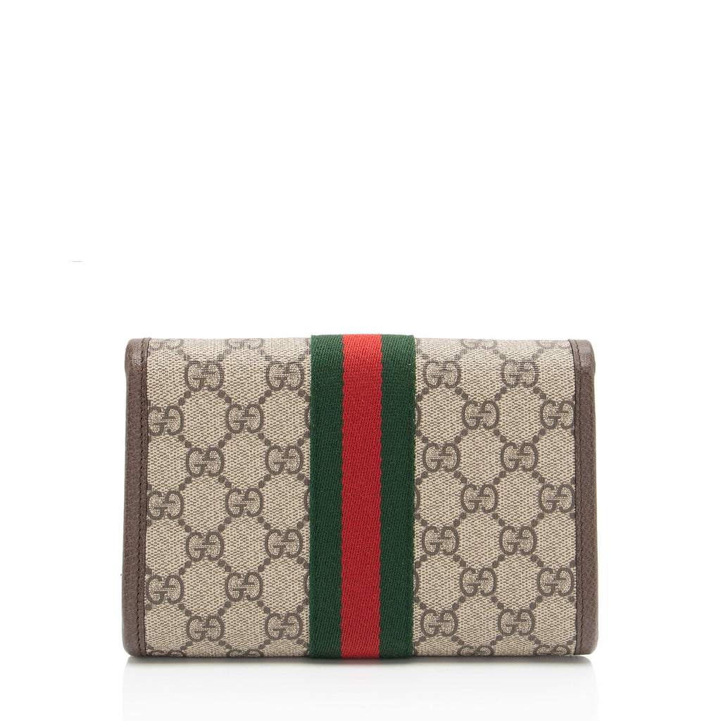 Gucci GG Supreme Rajah Slim Mini Flap Bag (SHF-mFDQig)