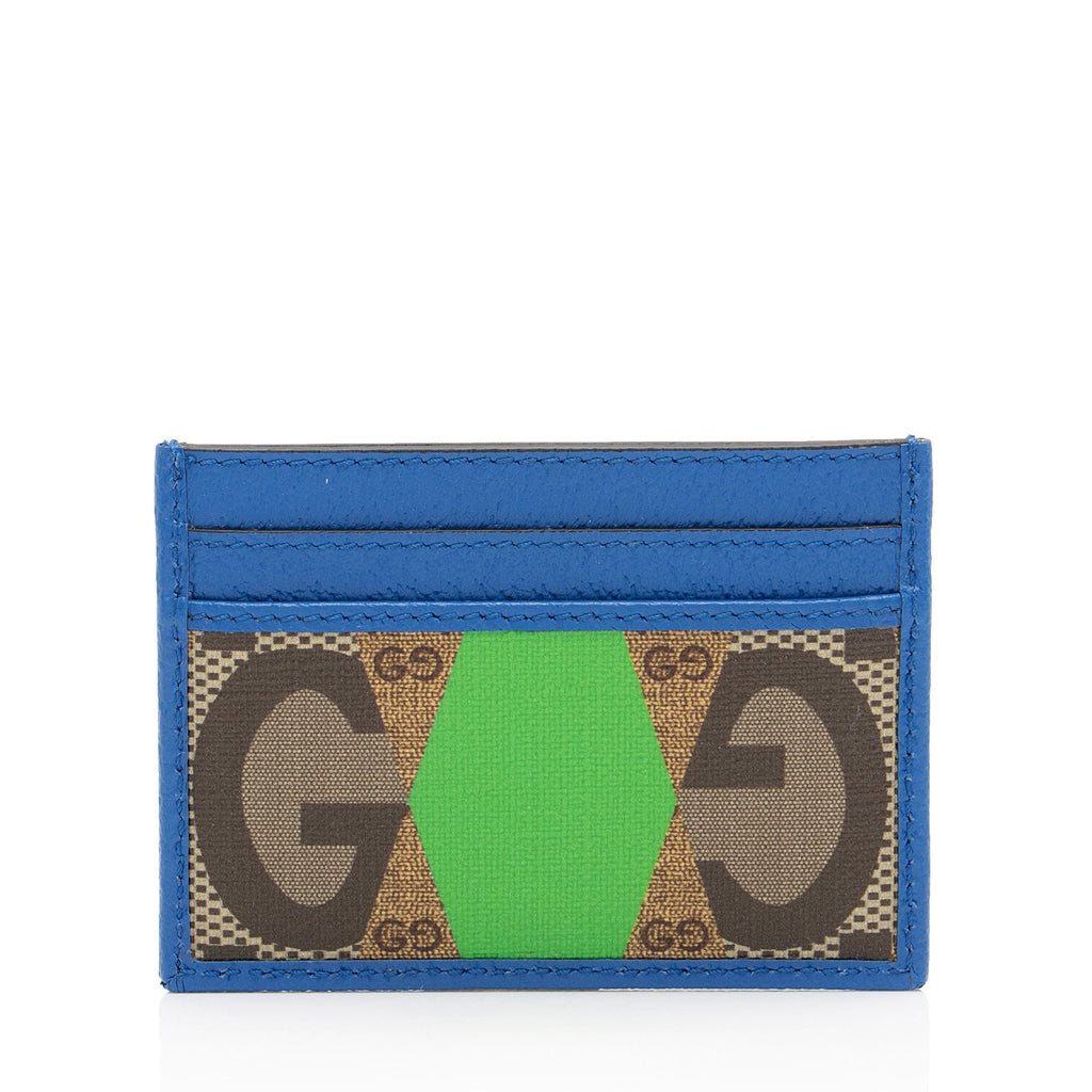 Gucci GG Supreme Rhombus Print Card Case (SHF-aduYXB)