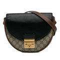 Gucci GG Supreme Saddle Padlock Crossbody Bag (SHG-BUWgu6)