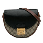 Gucci GG Supreme Saddle Padlock Crossbody Bag (SHG-BUWgu6)