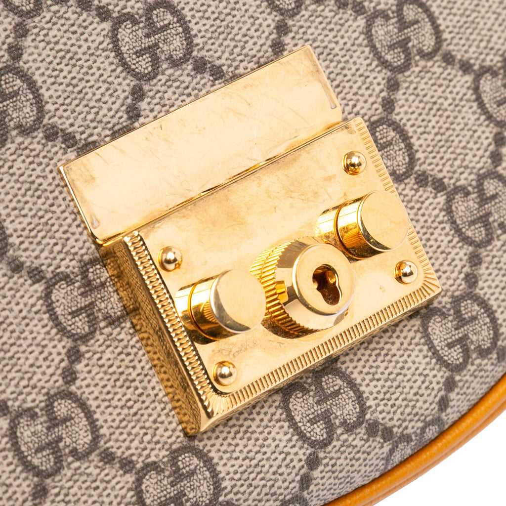 Gucci GG Supreme Saddle Padlock Crossbody