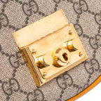 Gucci GG Supreme Saddle Padlock Crossbody