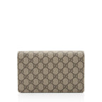 Gucci GG Supreme Script Logo Heart Wallet on Chain (SHF-lumKJK)