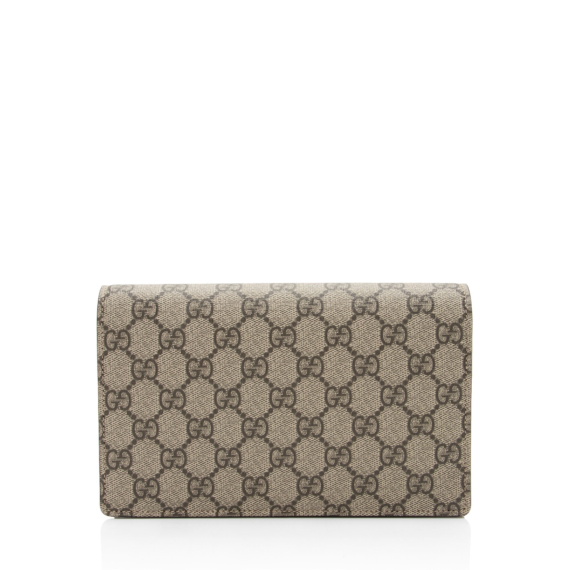Gucci GG Supreme Script Logo Heart Wallet on Chain (SHF-lumKJK)