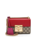 Gucci GG Supreme Small Padlock Shoulder Bag (SHF-121XFL)