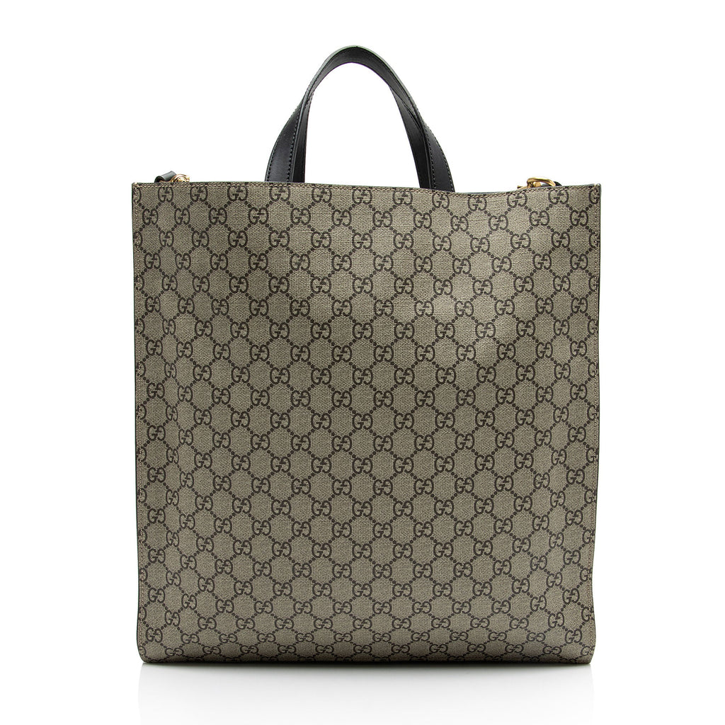 Gucci GG Supreme Soft Angry Cat Vertical Courrier Tote (SHF-BjgJPe)