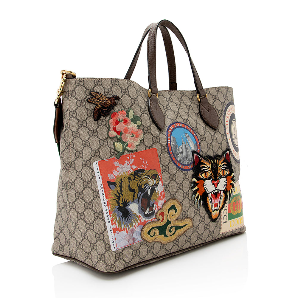 Gucci GG Supreme Soft Courrier Tote - FINAL SALE (SHF-21978)