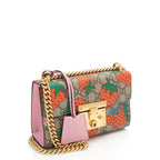 Gucci GG Supreme Strawberry Padlock Small Shoulder Bag