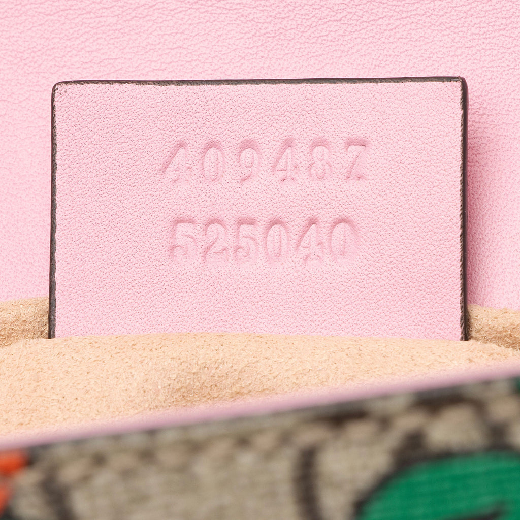 Gucci GG Supreme Strawberry Padlock Small Shoulder Bag (SHF-KHb3br)