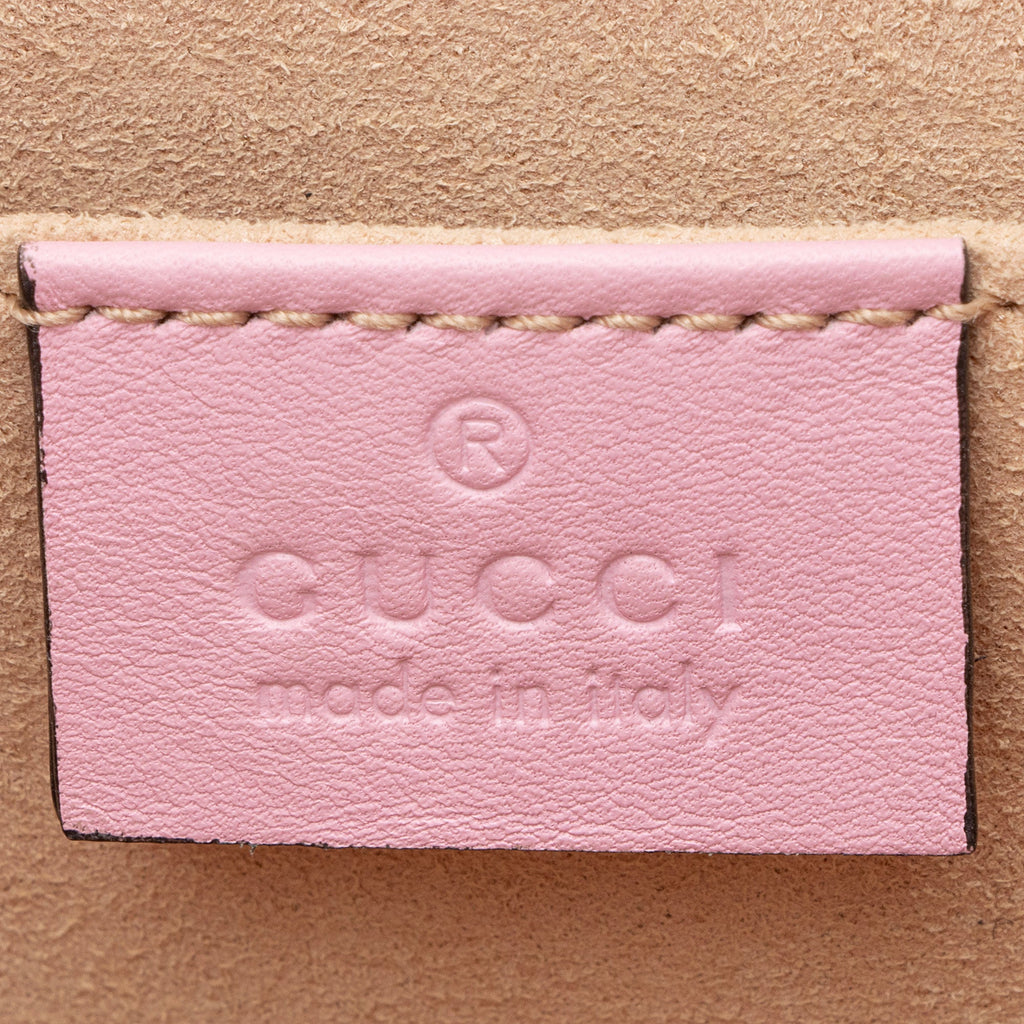 Gucci GG Supreme Strawberry Padlock Small Shoulder Bag
