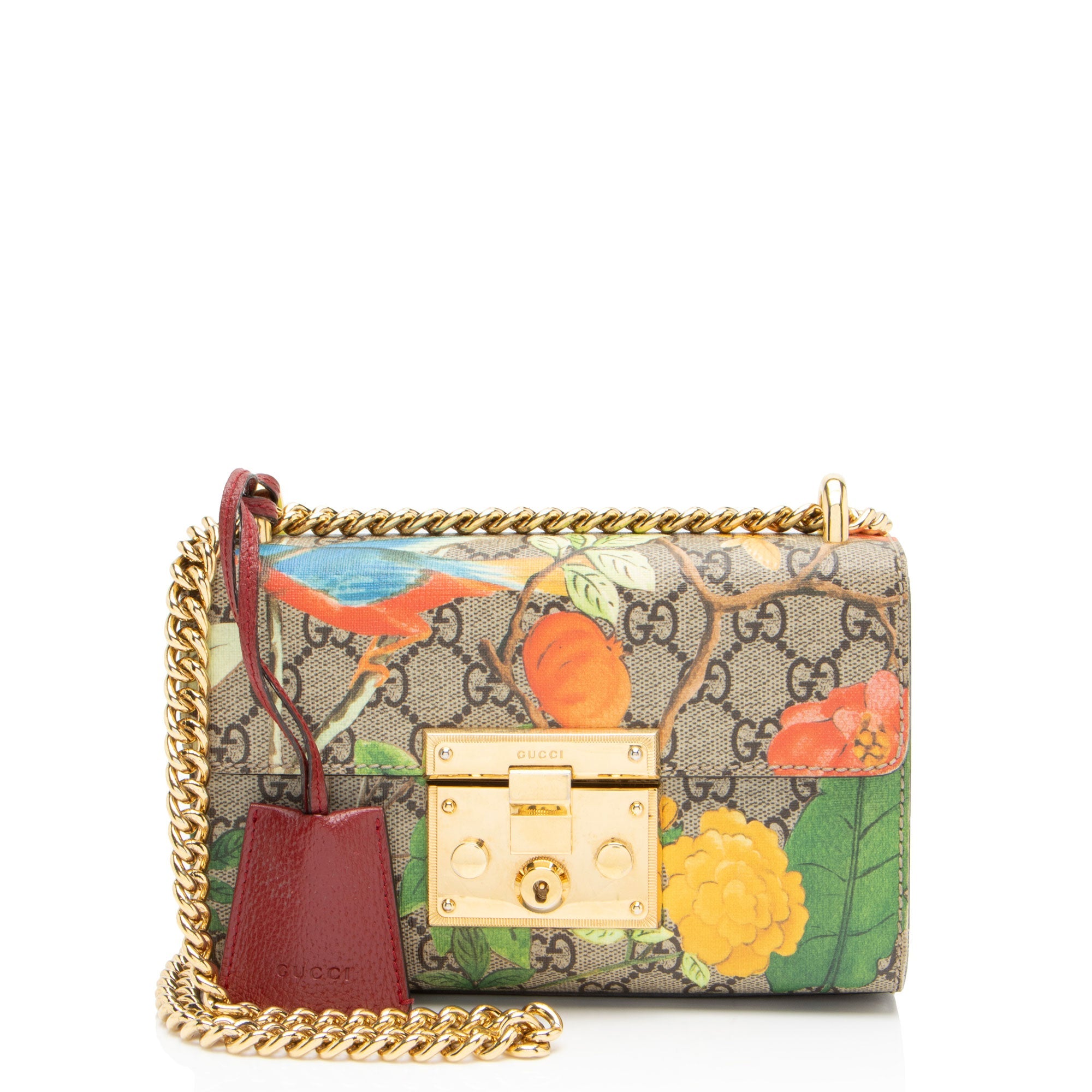 Gucci GG Supreme Tian Padlock Small Shoulder Bag