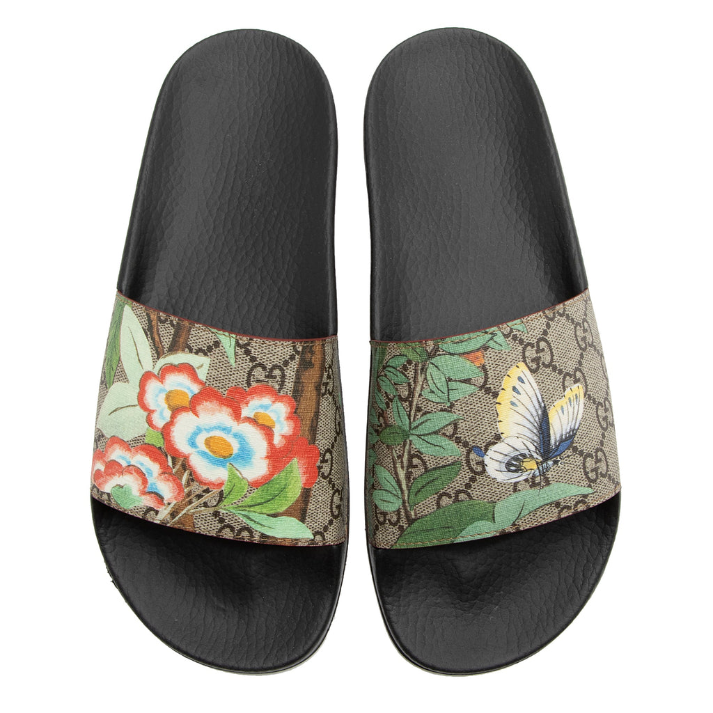 Gucci GG Supreme Tian Slides - Size 9 / 39 (SHF-23327)