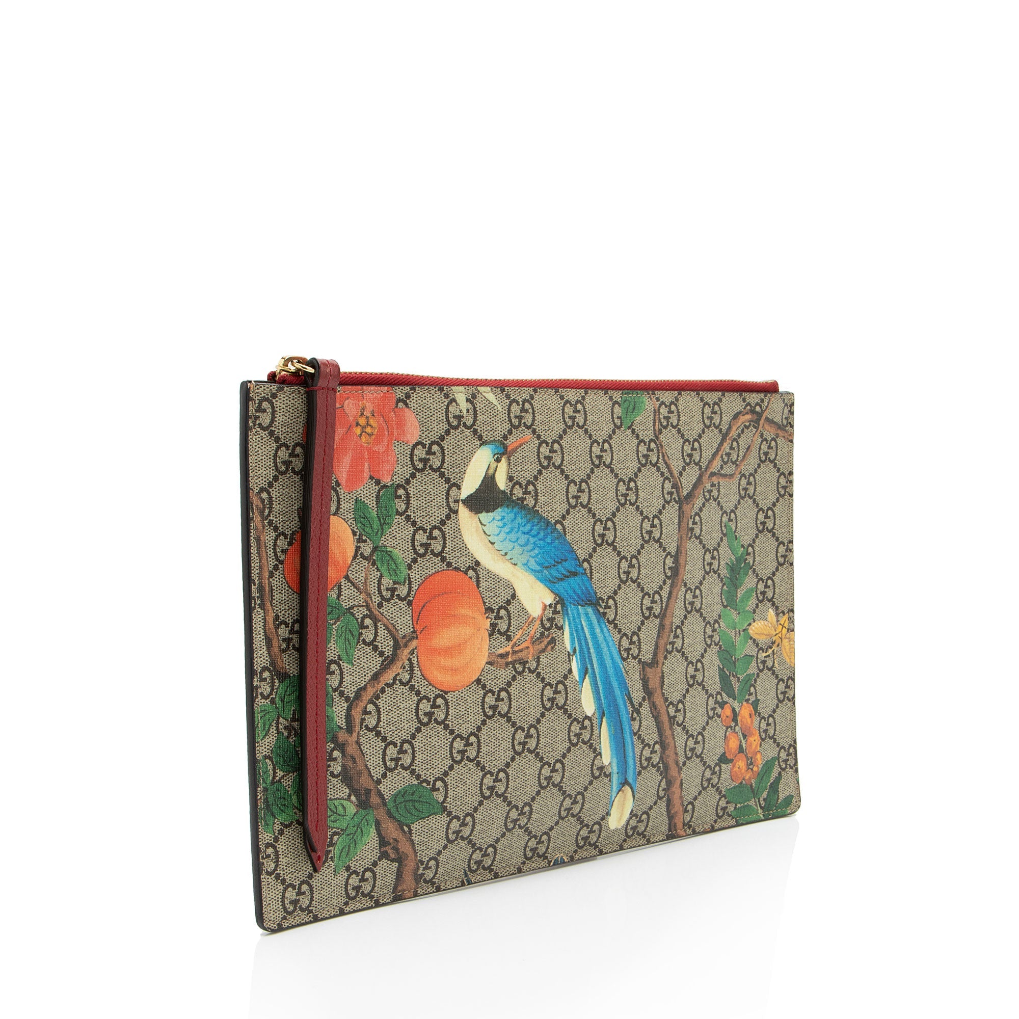 Gucci GG Supreme Tian Zip Pouch (SHF-F3qQBm)