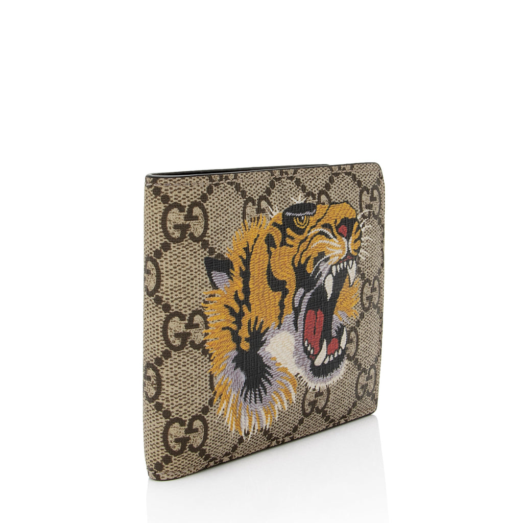 Gucci GG Supreme Tiger Bi-Fold Wallet (SHF-bb3WoH)