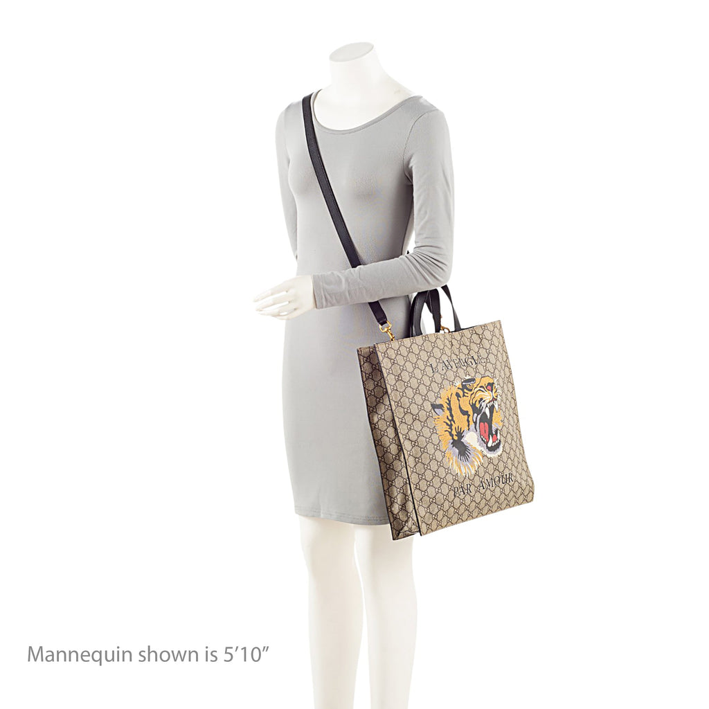 Gucci GG Supreme Tiger Tote