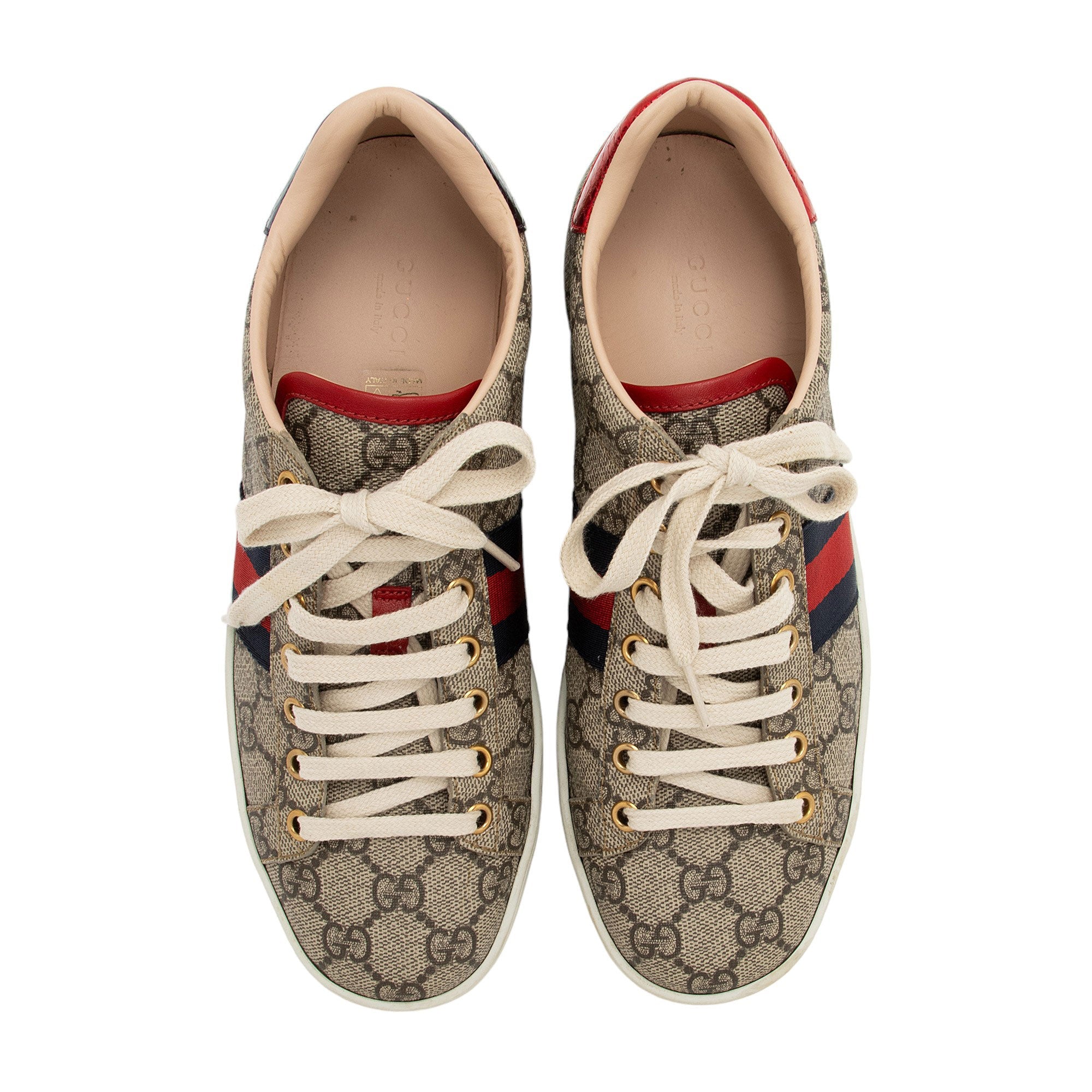 Gucci GG Supreme Web Ace Sneakers - Size 8 / 38 (SHF-cQ9zfZ)