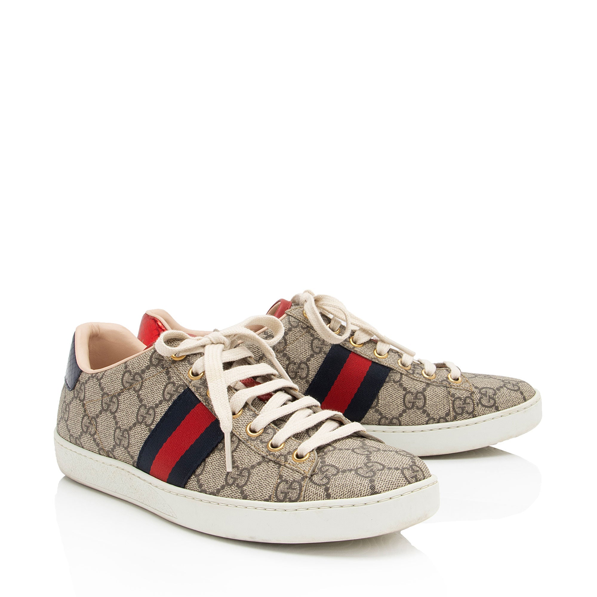 Gucci GG Supreme Web Ace Sneakers - Size 8 / 38 (SHF-cQ9zfZ)