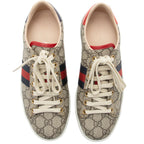 Gucci GG Supreme Web Ace Sneakers - Size 8 / 38 (SHF-XvU2I0)
