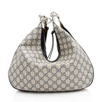 Gucci GG Supreme Web Attache Large Shoulder Bag