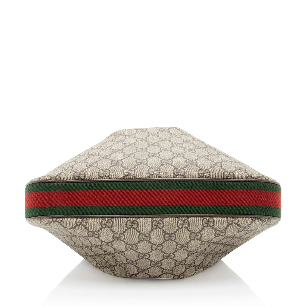 Gucci GG Supreme Web Attache Large Shoulder Bag