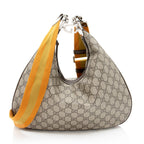Gucci GG Supreme Web Attache Large Shoulder Bag