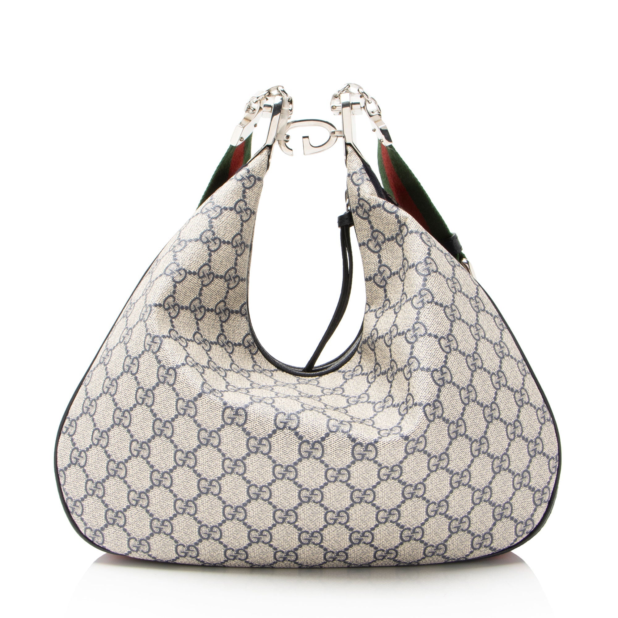 Gucci GG Supreme Web Attache Large Shoulder Bag