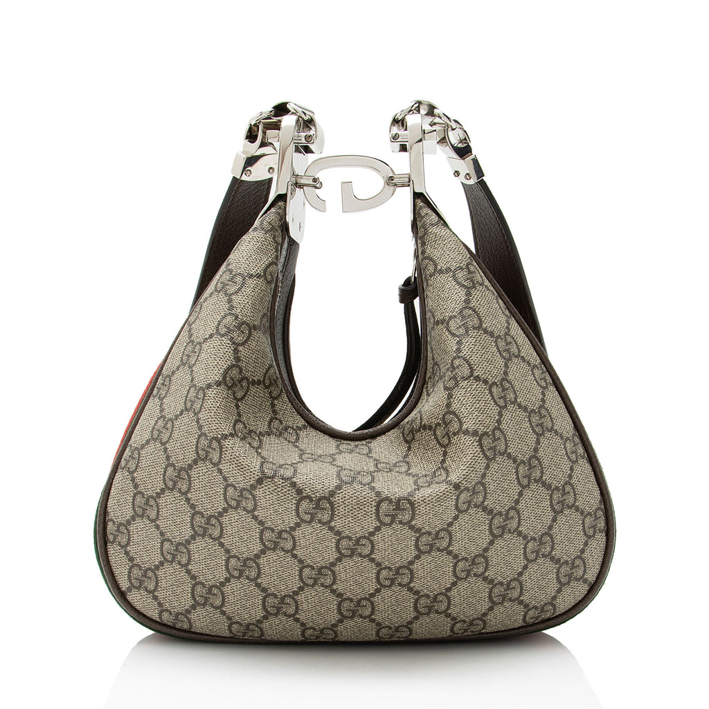Gucci GG Supreme Web Attache Small Shoulder Bag