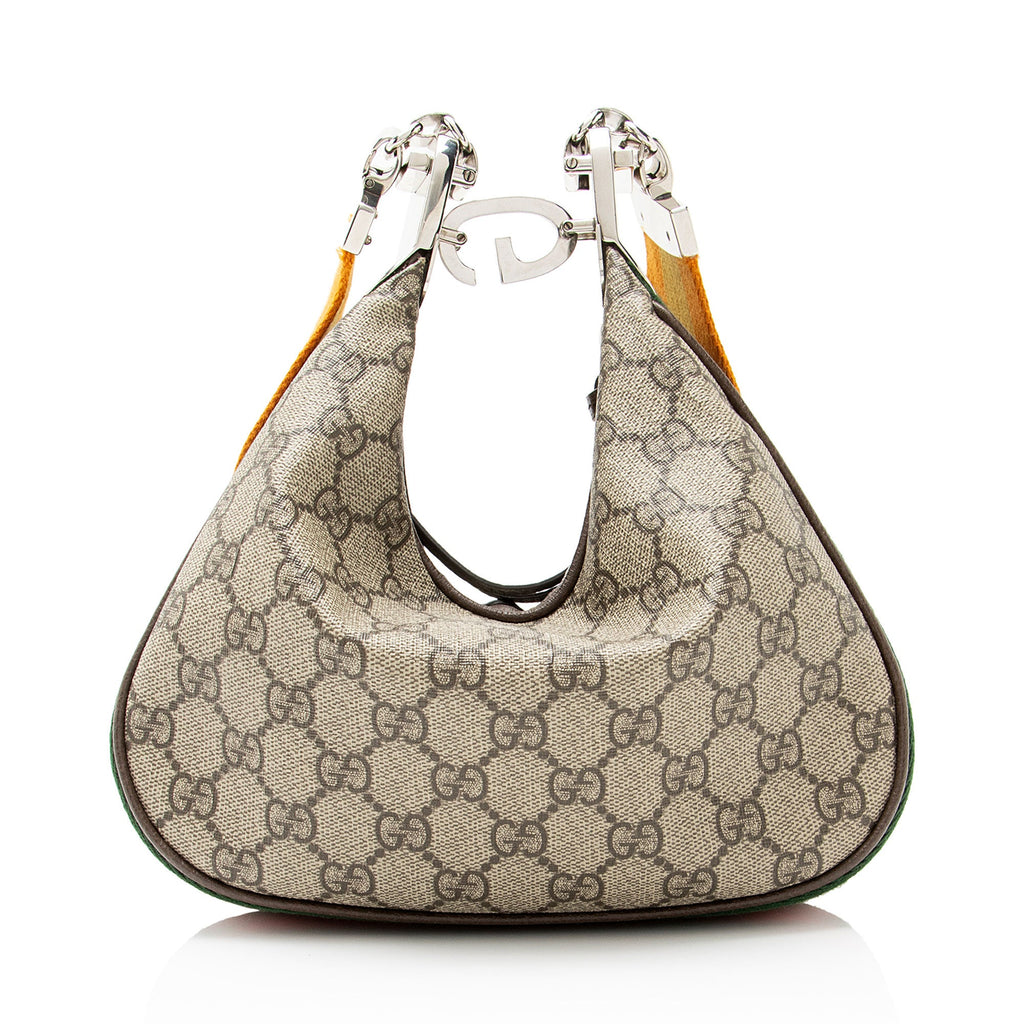 Gucci GG Supreme Web Attache Small Shoulder Bag
