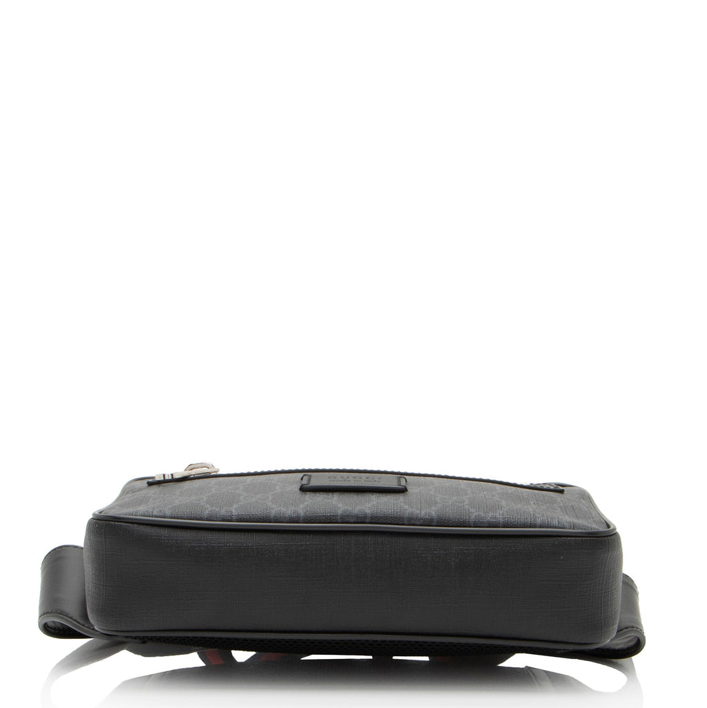 Gucci GG Supreme Web Zip Belt Bag (SHF-52MZPp)