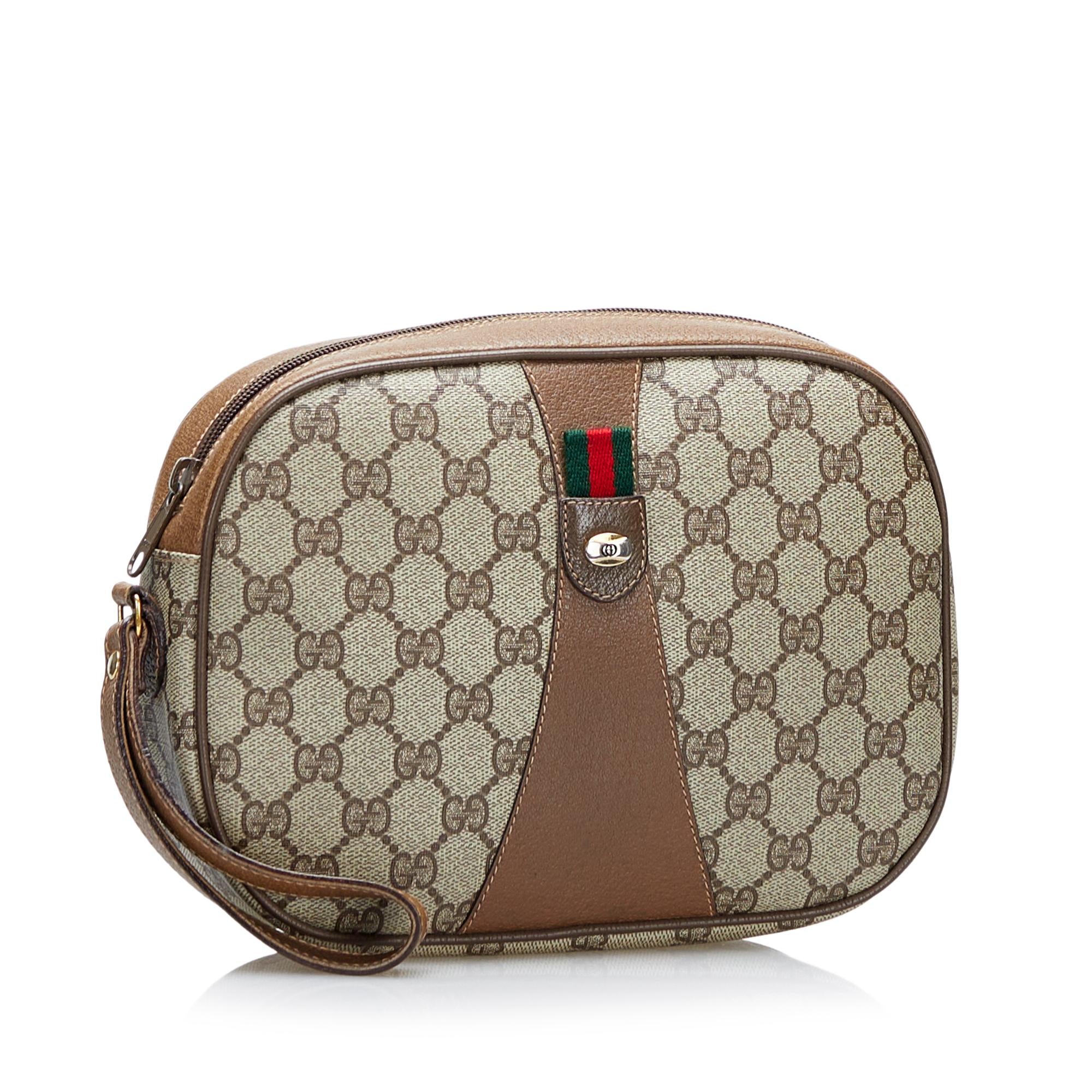 Gucci GG Supreme Web Clutch Bag (SHG-36572)