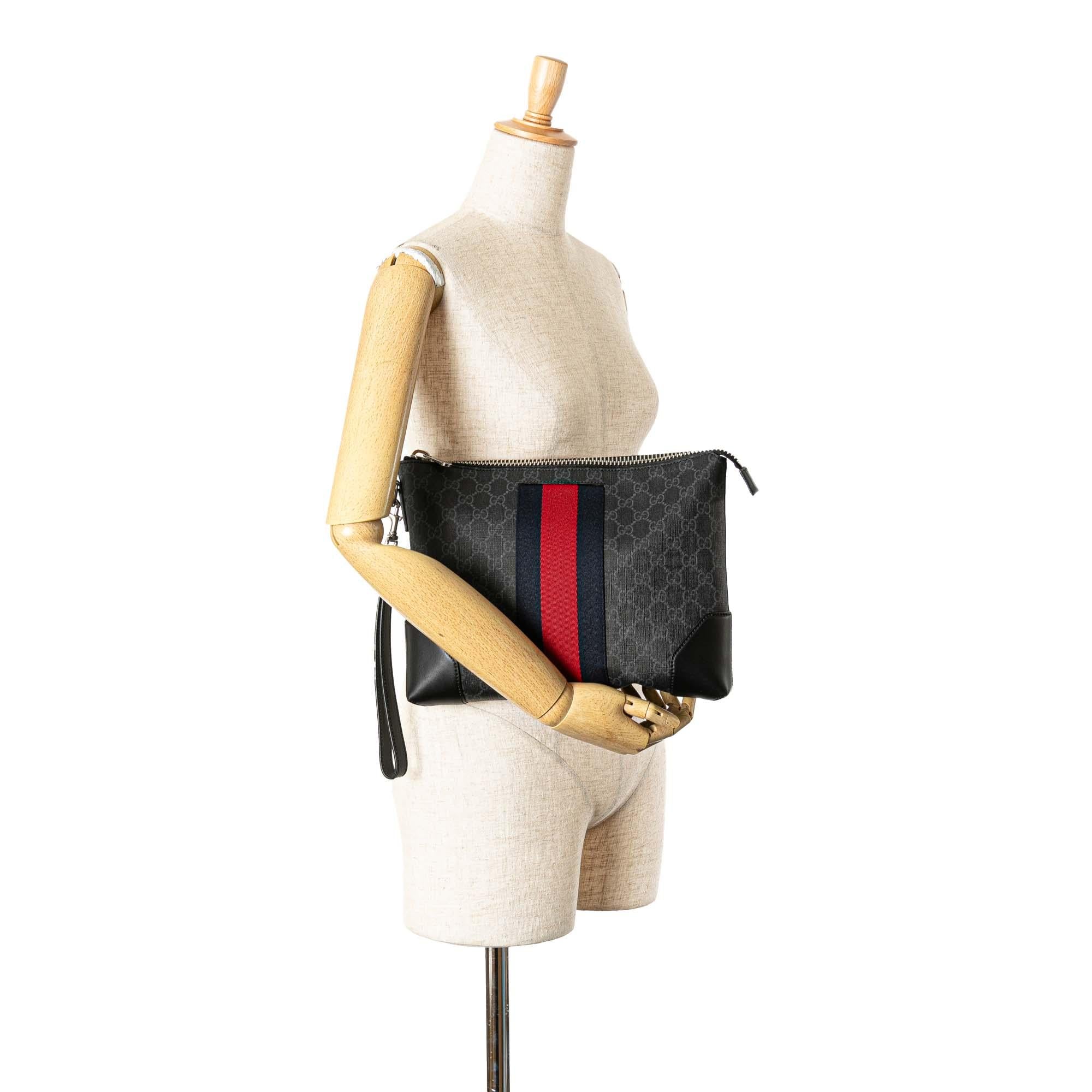 Gucci GG Supreme Web Clutch