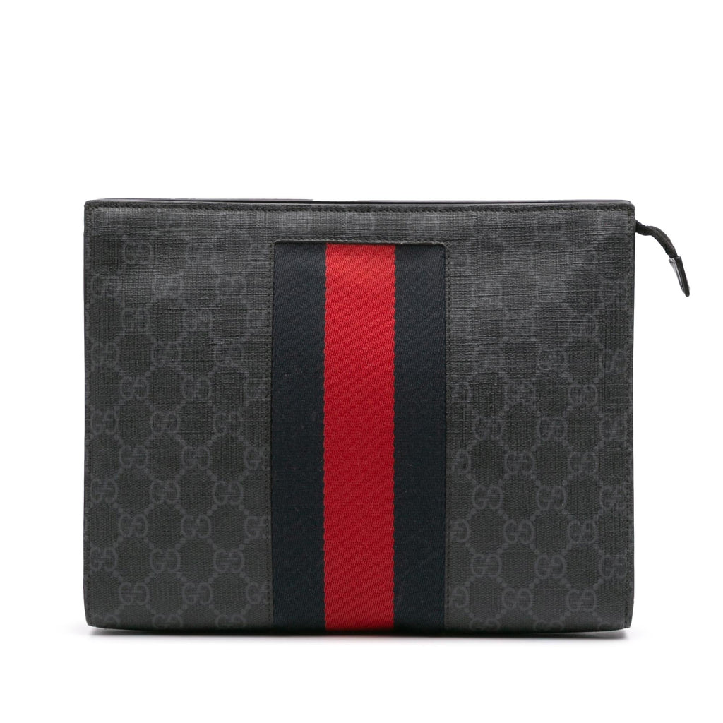 Gucci GG Supreme Web Clutch