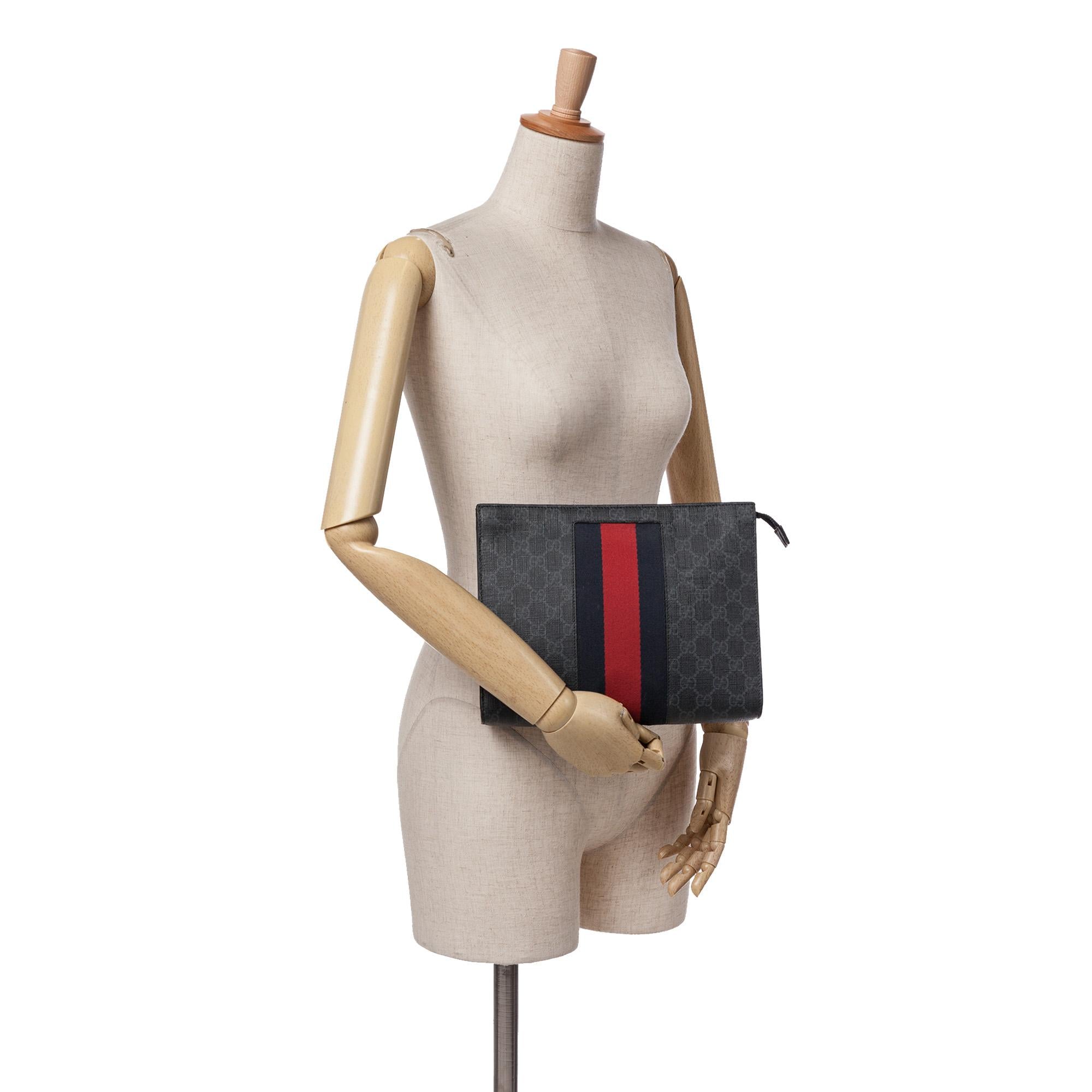 Gucci GG Supreme Web Clutch