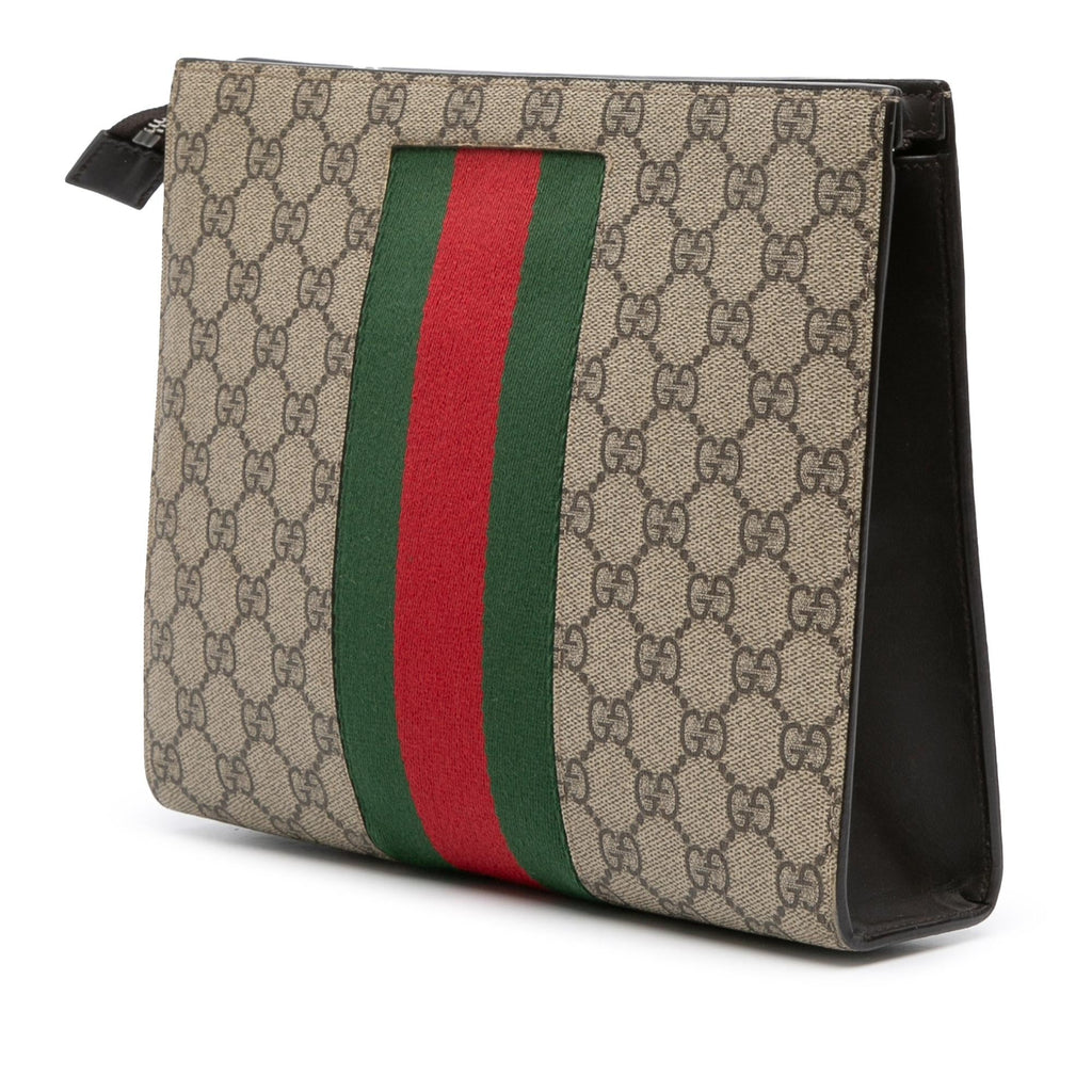 Gucci GG Supreme Web Clutch