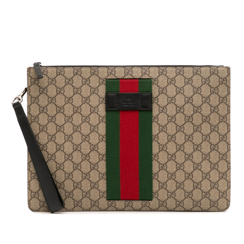 Gucci GG Supreme Web Clutch