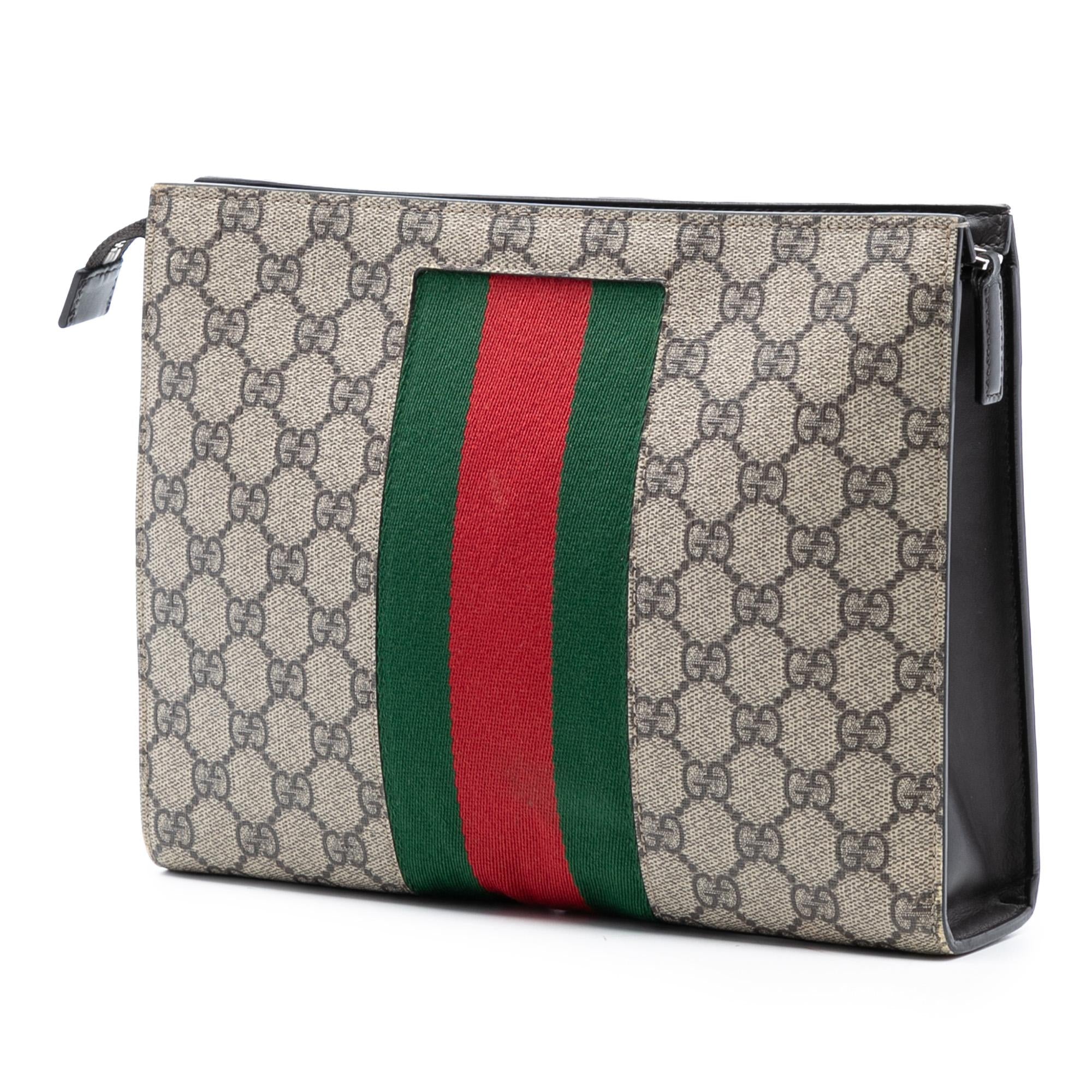 Gucci GG Supreme Web Clutch